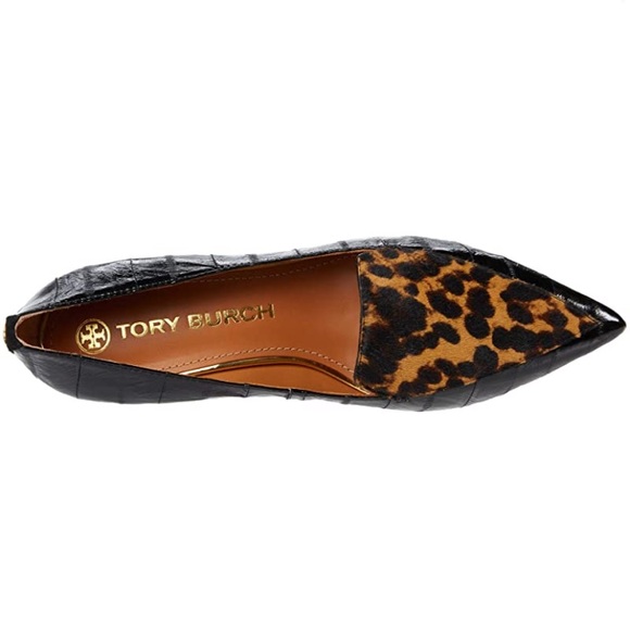 Tory Burch Lila 20 mm Loafer Shoe Black & Animal - Picture 7 of 12